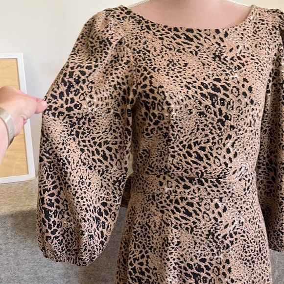 NWoT Maeve / Anthropologie Leopard print dress, size 10 - Picture 9 of 11